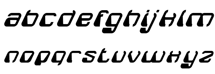ElectroMagnet-Italic Font LOWERCASE