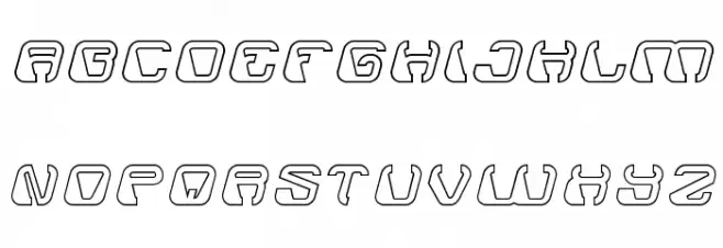 ElectroMagnetHollow Шрифта ВЕРХНИЙ