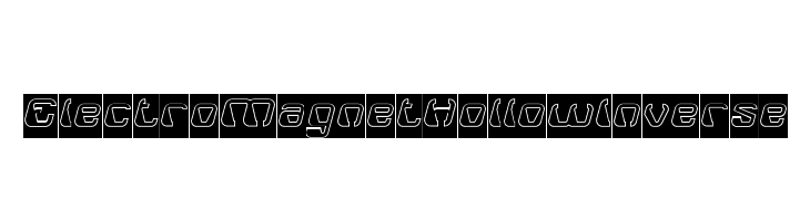 ElectroMagnetHollowInverse  Frei Schriftart Herunterladen