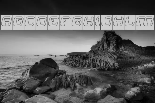 ElectroMagnetHollowInverse Font examples