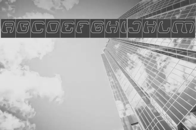 ElectroMagnetHollowInverse Font examples