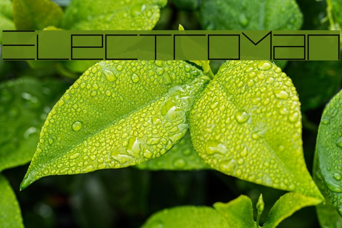 ElectroMan Font examples