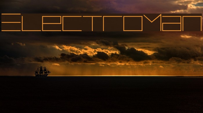 ElectroMan Font examples