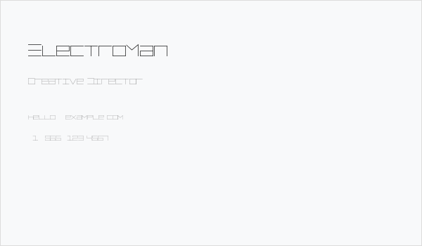 ElectroMan Business Card
