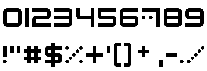 Electrobyte Regular Font OTHER CHARS
