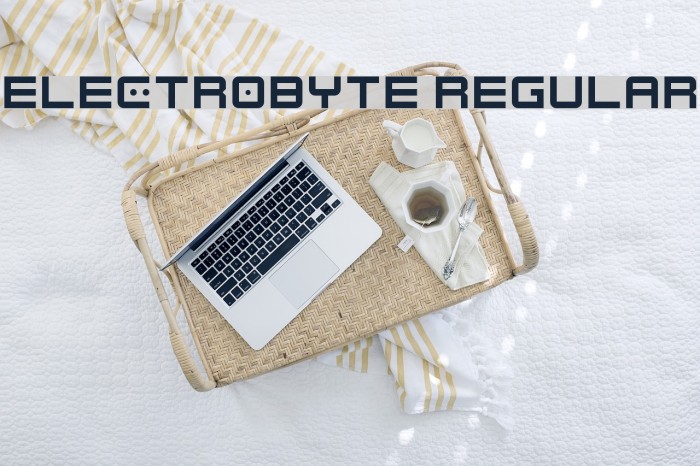 Electrobyte Regular Font examples