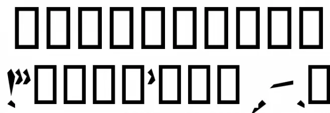 Electrode Font OTHER CHARS