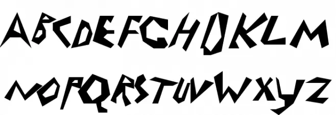 Electrode Font Litere mari