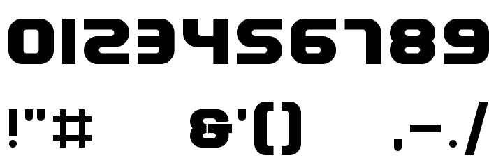 Electrofied Bold Font OTHER CHARS