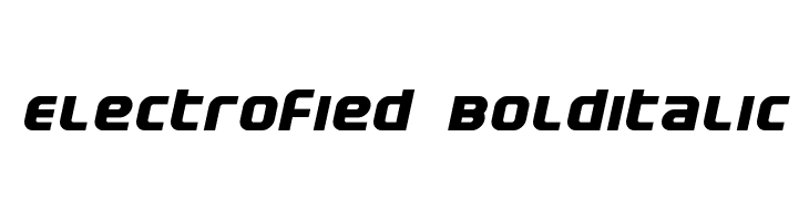 Electrofied BoldItalic Fonte