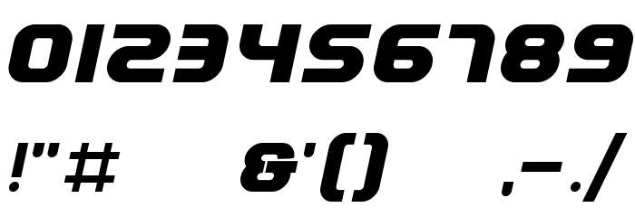 Electrofied BoldItalic Font OTHER CHARS