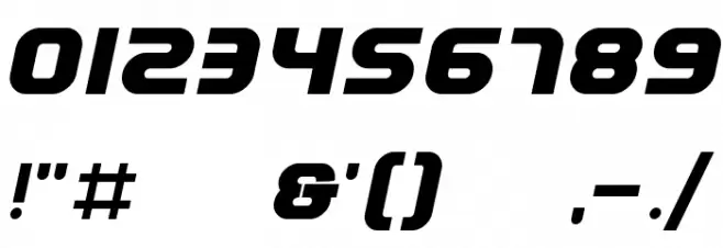 Electrofied BoldItalic Font Alte caractere