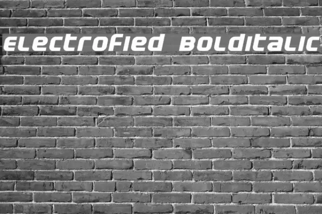 Electrofied BoldItalic Font examples