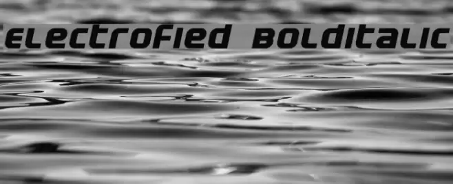 Electrofied BoldItalic Font examples