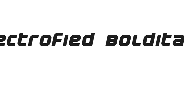 Electrofied BoldItalic Logo