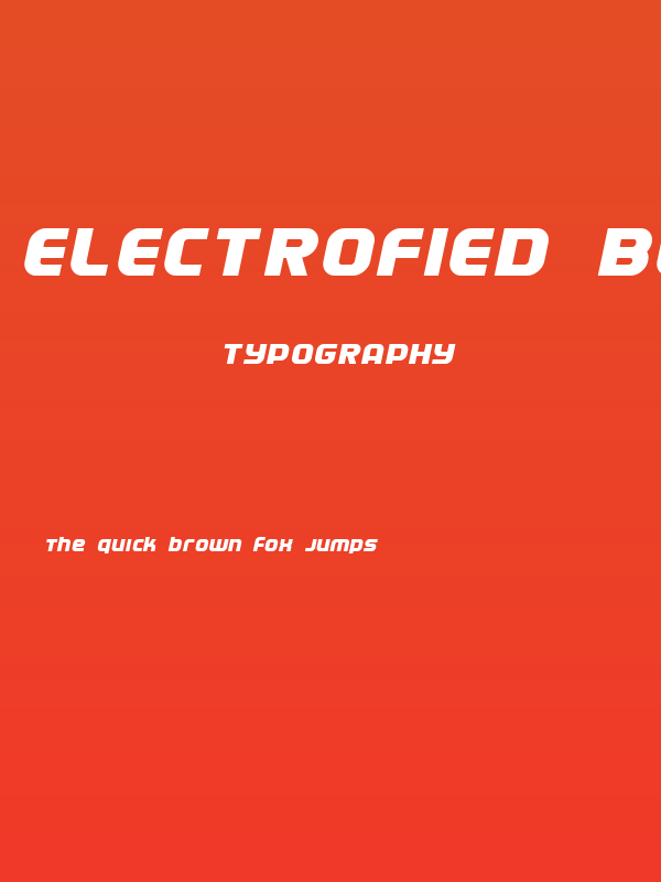Electrofied BoldItalic Poster