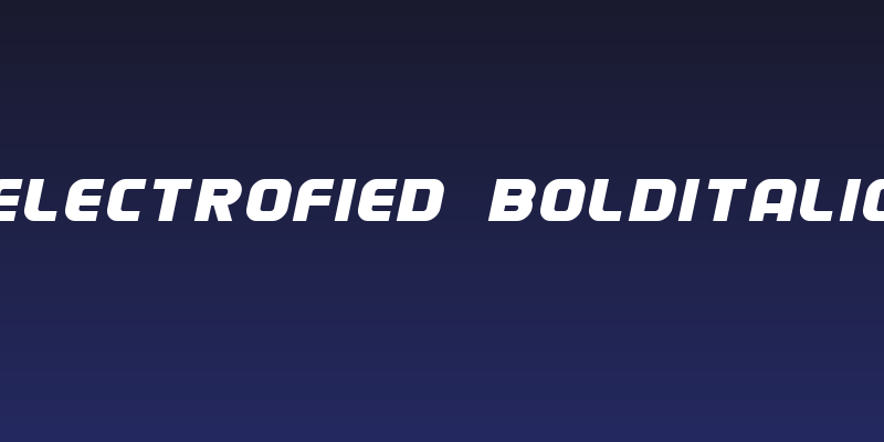 Electrofied BoldItalic Social Header