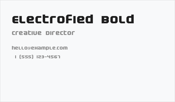 Electrofied Bold Business Card
