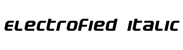 Electrofied Italic Font