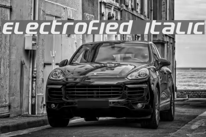 Electrofied Italic Шрифта examples