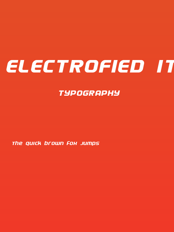 Electrofied Italic Poster