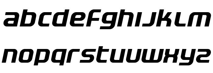 Electrofied Italic Font LOWERCASE