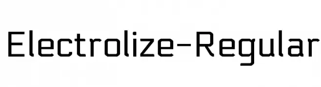 Electrolize-Regular  Fuentes Gratis Descargar