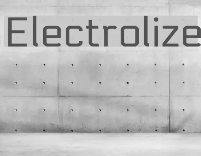 Electrolize Font examples