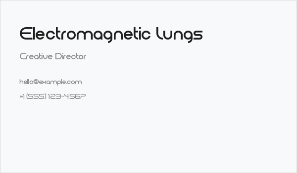Electromagnetic Lungs Business Card