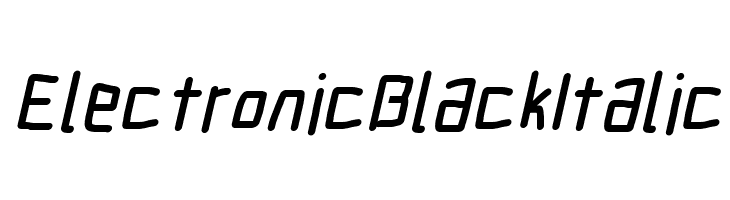 Electronic Black Italic  नि: शुल्क फ़ॉन्ट्स डाउनलोड