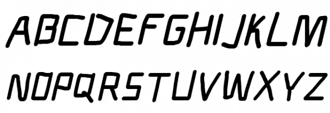 Electronic Black Italic Font UPPERCASE
