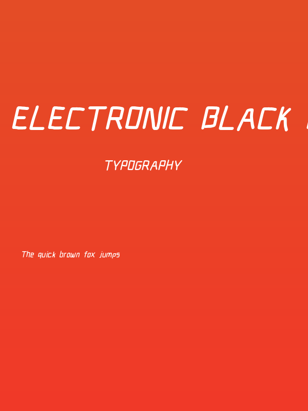 Electronic Black Italic Poster