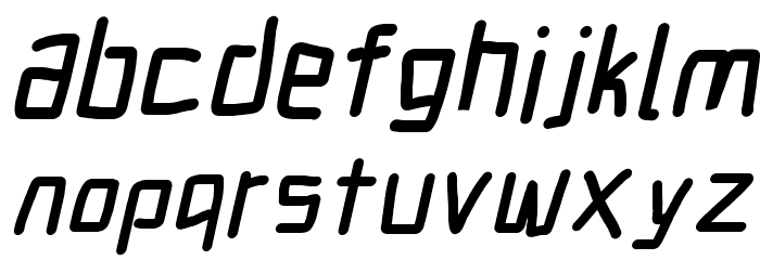 Electronic Black Italic Font LOWERCASE