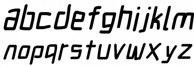 Electronic Black Italic फ़ॉन्ट लोअरकेस