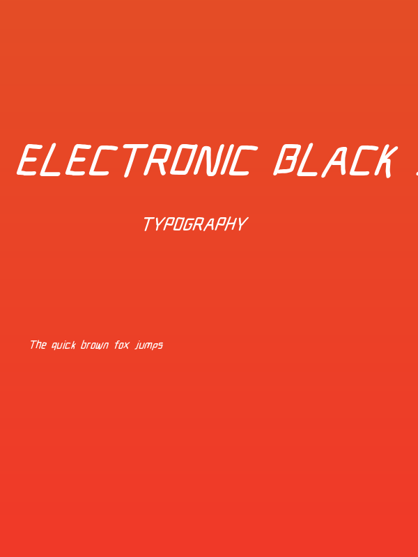 Electronic Black SuperItalic Poster