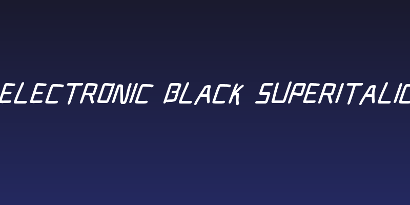 Electronic Black SuperItalic Social Header