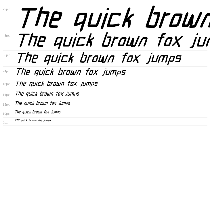 Electronic Black SuperItalic Waterfall