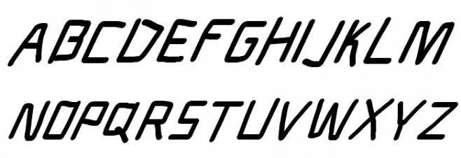 Electronic Black UltraItalic Шрифта ВЕРХНИЙ