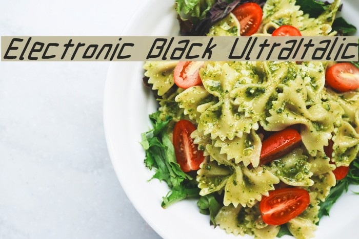 Electronic Black UltraItalic Example 3