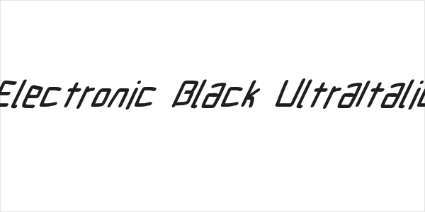 Electronic Black UltraItalic Logo