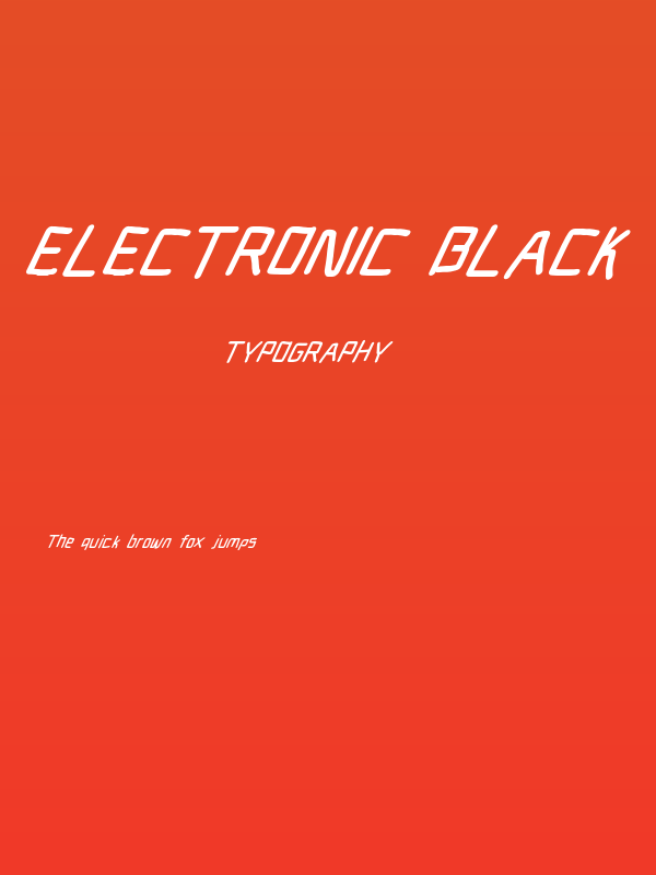 Electronic Black UltraItalic Poster