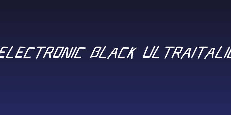 Electronic Black UltraItalic Social Header