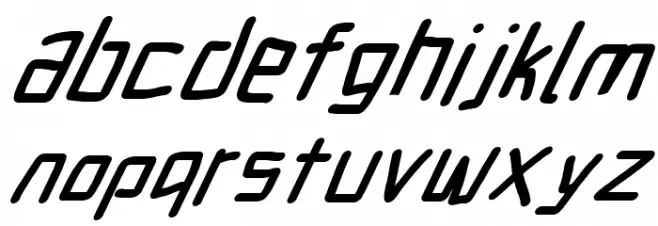 Electronic Black UltraItalic Caratteri MINUSCOLO