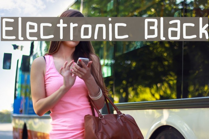 Electronic Black Font examples