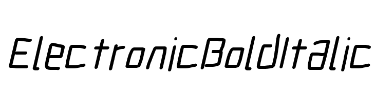 Electronic Bold Italic  baixar fontes gratis