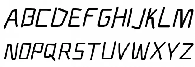 Electronic Bold Italic Schriftart Groß