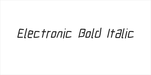Electronic Bold Italic Logo