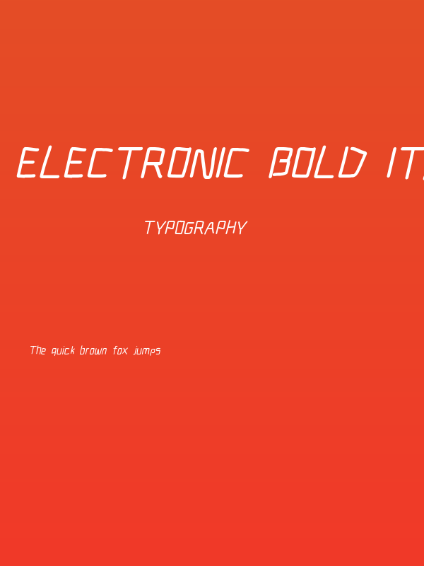 Electronic Bold Italic Poster