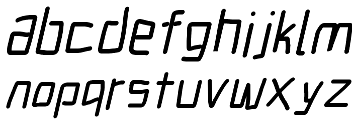 Electronic Bold Italic Font LOWERCASE