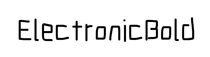 Electronic Bold  フリーフォントのダウンロード